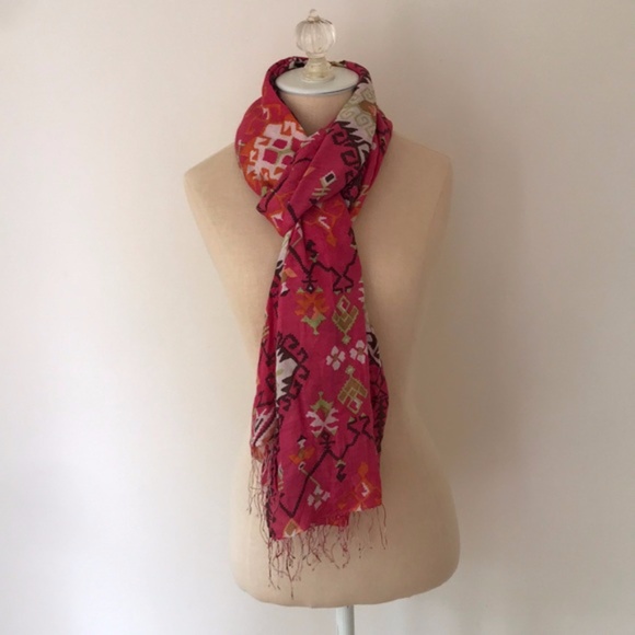 NORDSTROM Printed Scarf with Fringe - Picture 1 of 7